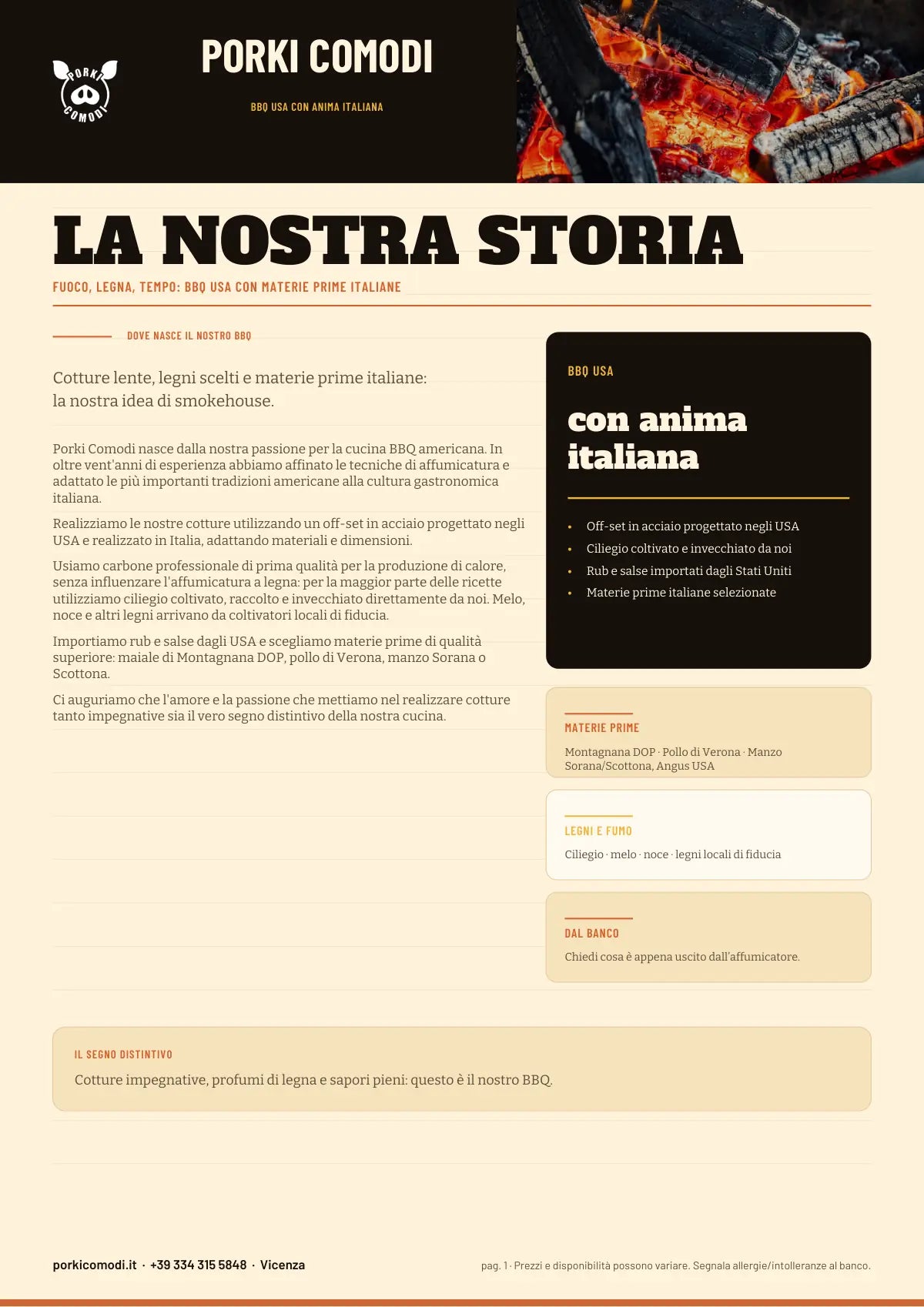 Menu punto vendita Porki Comodi pagina 1 di 7