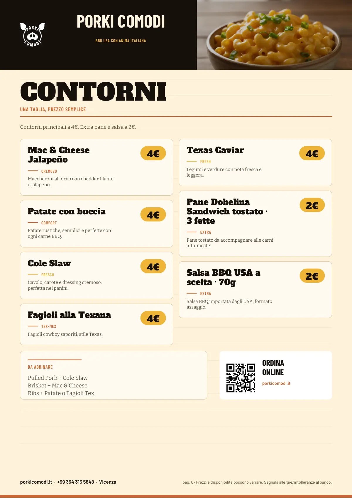 Menu punto vendita Porki Comodi pagina 6 di 7